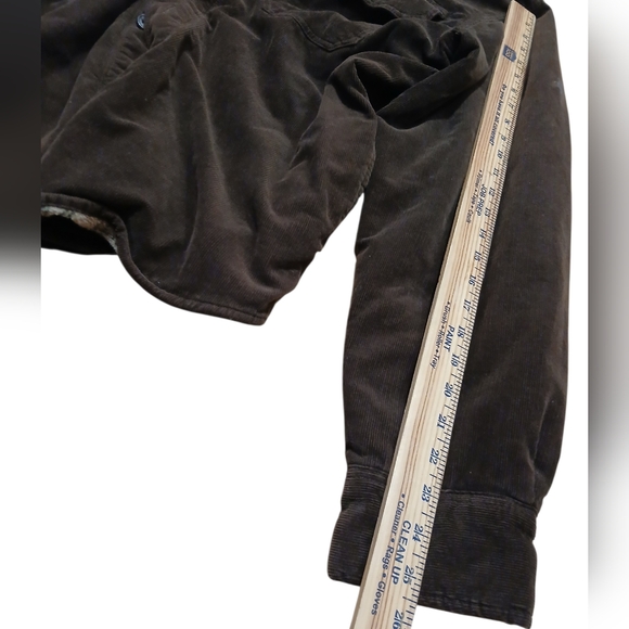 Chaps Denim Men's Size Large Brown Corduroy Jacket With Flannel Lining - Picture 6 of 8